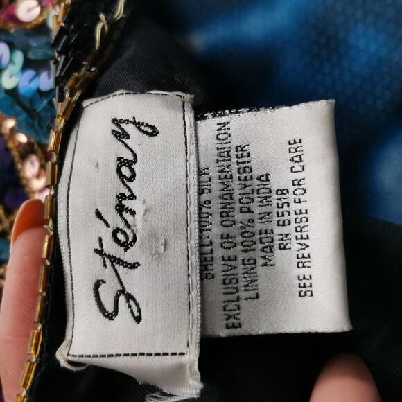 Vintage Gold & Multicolored Sequin Tile Jacket | Circa 1980s-1990s - Picture 3 of 3